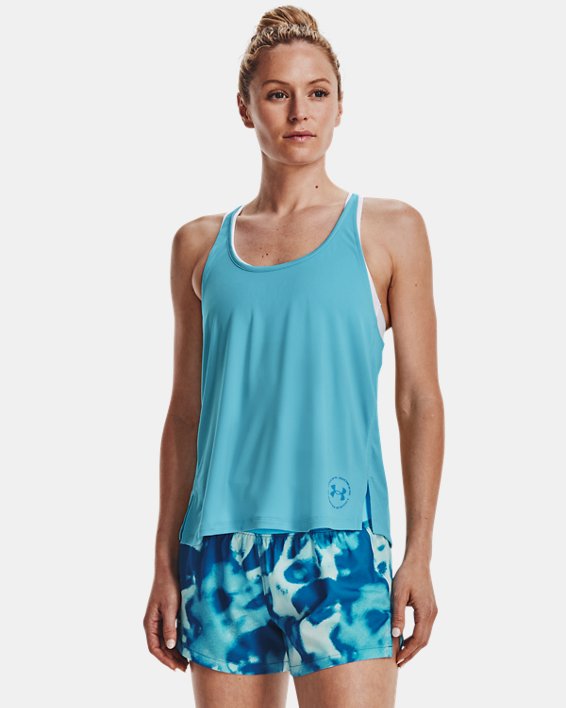 Women's UA Iso-Chill Up The Pace Tank, Blue, pdpMainDesktop image number 0